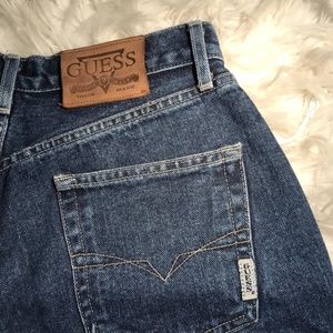 Guess Dark Wash High Waisted Shorts
